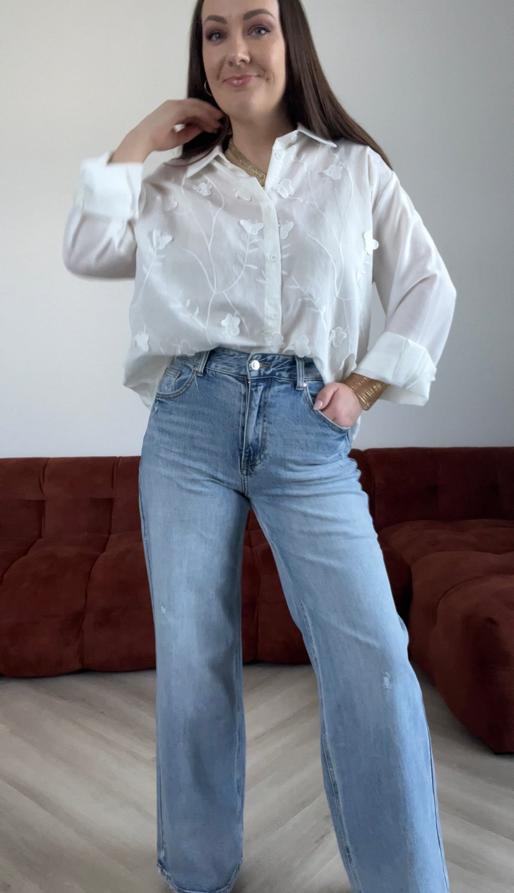 Premium džinsai Light blue