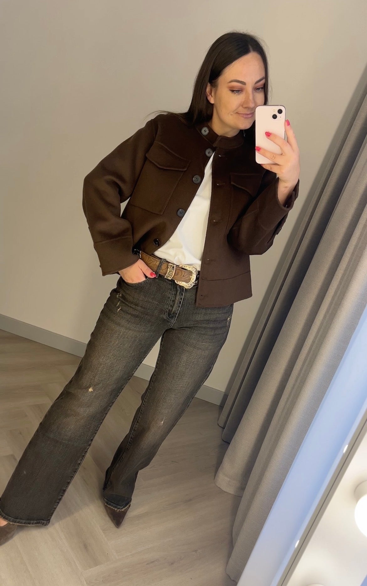 Premium džinsai Brown