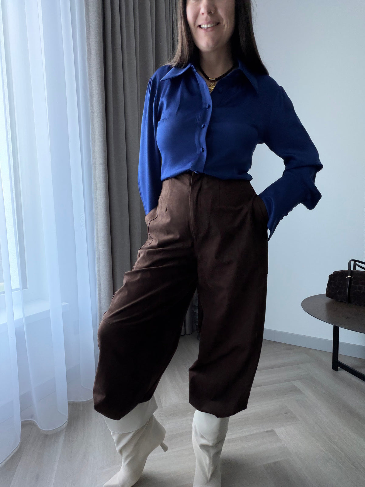 Lumina kelnės Suede Wide