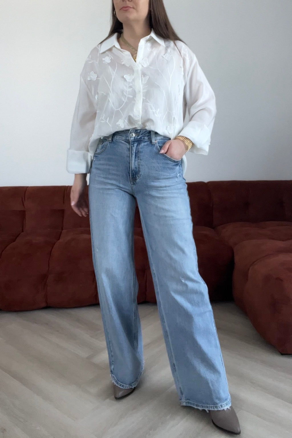 Premium džinsai Light blue