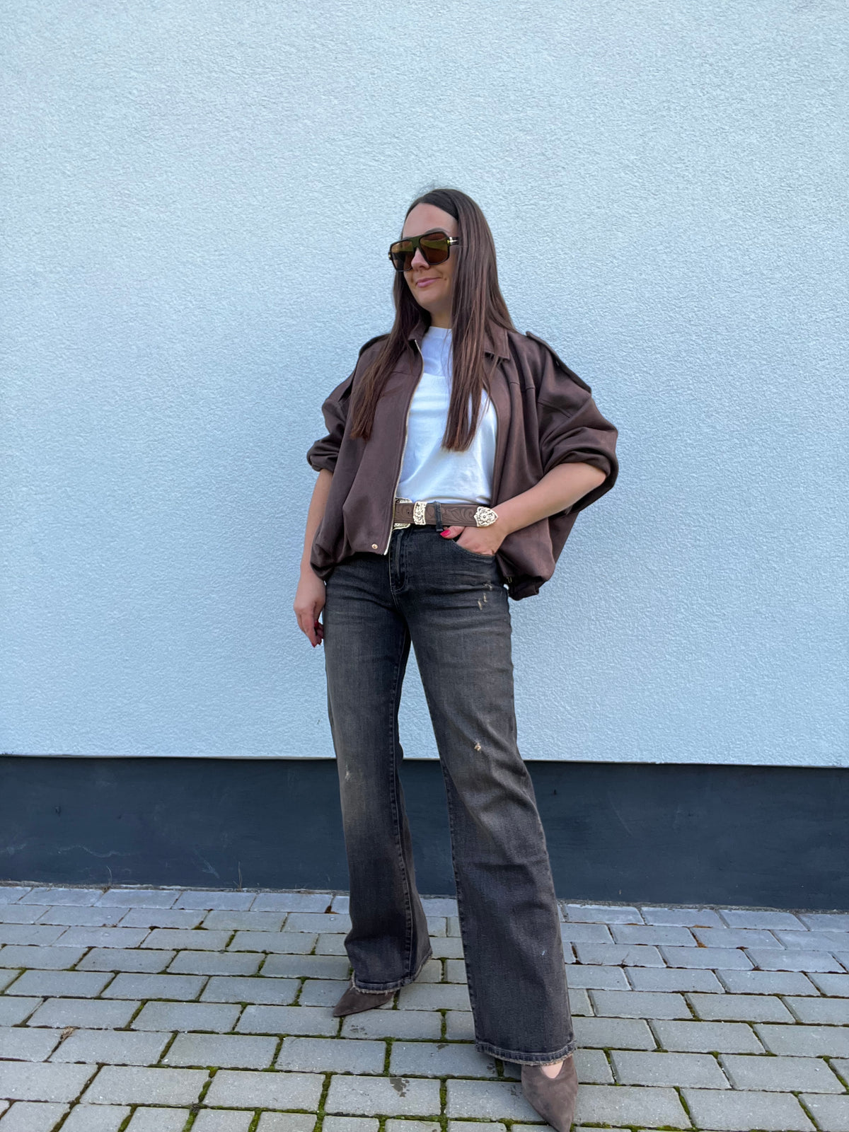 Premium džinsai Brown