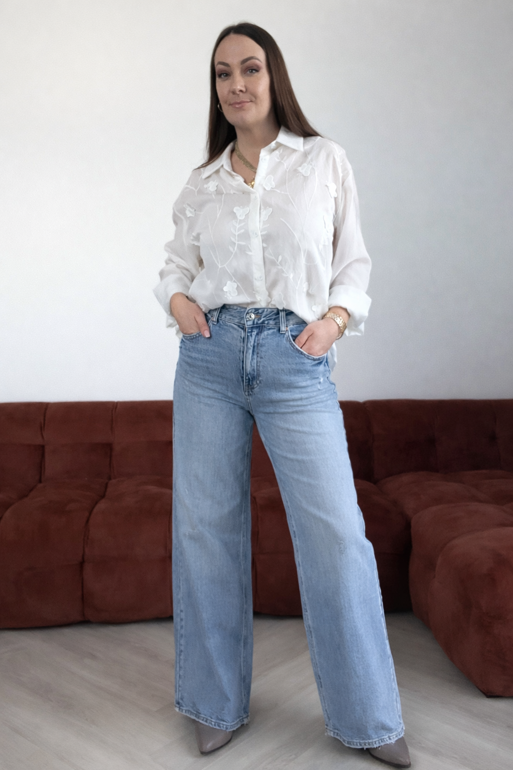 Premium džinsai Light blue