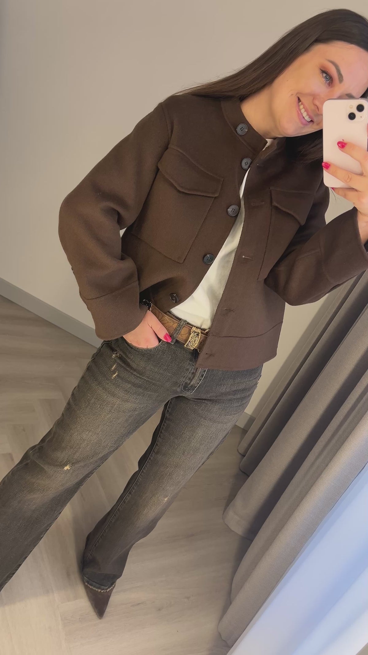 Premium džinsai Brown