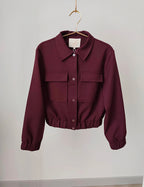 Burgundy bomberis